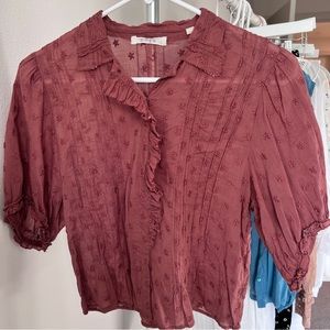 Doen embroidered blouse tops/S